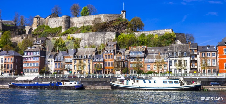 Image de Panoramic view medieval citadel in Namur Belgium from the river